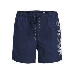 Jack & Jones Jongens zwemshort jpstmaui splicelogo effen donker
