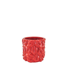 House Vitamin Pot kisses ceramics red 11x11x11,5cm
