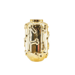 House Vitamin Vase dick ceramics gold 17x17x27cm