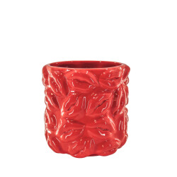 House Vitamin Pot kisses ceramics red 17,5x17,5x17,5cm