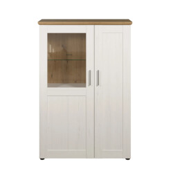 CaliCosy Dressoir 2 deuren waarvan één met gehard glas h140 cm shade