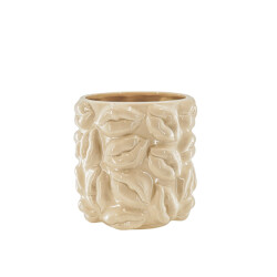 House Vitamin Pot kisses ceramics beige 17,5x17,5x17,5cm
