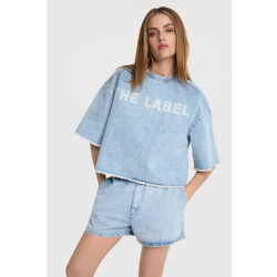 Alix The Label 2506905182 ladies woven flowy denim top