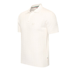 Cappuccino Italia Caorle cable knit polo