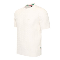Cappuccino Italia Loreto cable knit tee