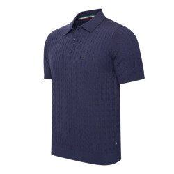 Cappuccino Italia Caorle cable knit polo