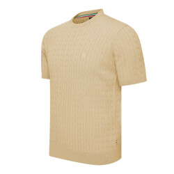 Cappuccino Italia Loreto cable knit tee