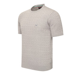 Cappuccino Italia Loreto cable knit tee