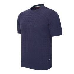 Cappuccino Italia Loreto cable knit tee