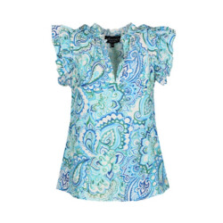 Elvira Collections Top elisa paisley blue