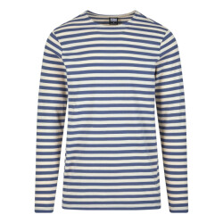 Urban Classics Heren gestreept normaal t-shirt met lange mouwen