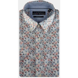 R.B. Boston Casual hemd korte mouw regular fit met autoprint 516670/310