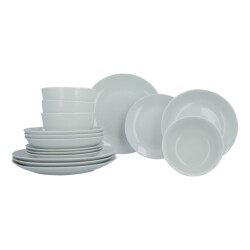 Luzzo ® base serviesset 4 persoons met pastaborden 16 delig -