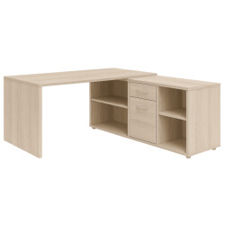 CaliCosy Hoekbureau met moduleerbaar bureau, ladekast en opbergplanken lex
