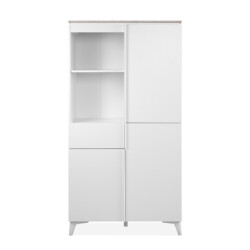 CaliCosy Hoog dressoir met 3 deuren, 3 legplanken, 1 lade en 2 open vakken, decor