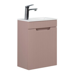 Badplaats Toiletmeubel thermis 40 x 22 cm mat fonteinmeubel met witte