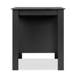 CaliCosy Eettafel met 3 open vakken, antracietgrijs en leisteen, 92 cm atlanta