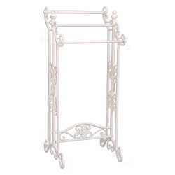 Clayre & Eef Handdoekenrek 40x37x91 cm ijzer rechthoek bloemen