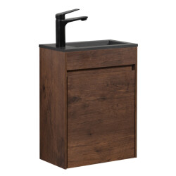 Badplaats Toiletmeubel sinta 40 x 22 cm walnoot bruin fonteinmeubel met