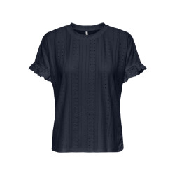 Only Onlsmilla s/s frill mix top cs jrs
