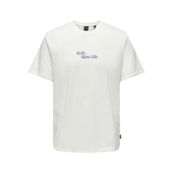 Only & Sons Onskye reg photo ss tee off-white