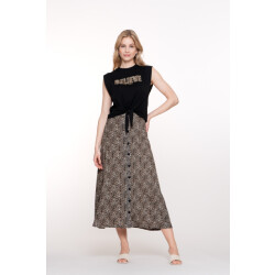 Geisha Skirt leopard dessin