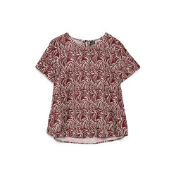 Vero Moda vmvina ss o-neck top wvn ga 10336804 syrah graphic