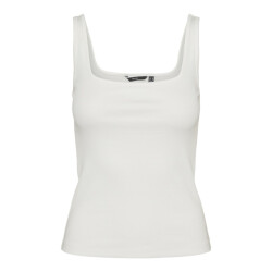 Vero Moda vmchloe sl short square top ga jrs 10306895 cloud dancer