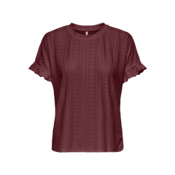 Only Onlsmilla s/s frill mix top cs jrs