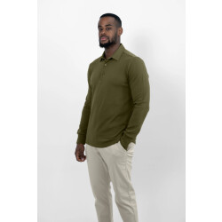 Vercate Strijkvrij poloshirt olijfgroen