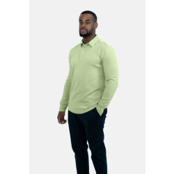 Vercate Strijkvrij poloshirt green lemon