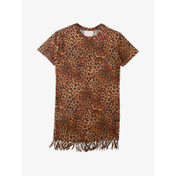 MC Saint Barth Meisjes jurk abbey sand leopard