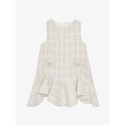 Patachou Meisjes jurk ecru gold tweed