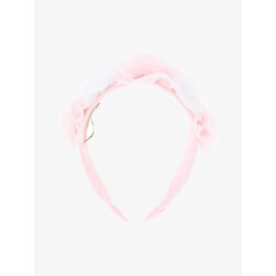 Angels Face Meisjes haarband rosie tulle snowdrop pink