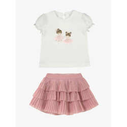 Mayoral Meisjes set rok natural pink