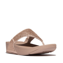 FitFlop Lulu crinkled-shimmer toe-post sandals