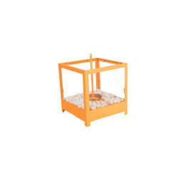 House Vitamin Table burner square orange 20x20x20,5cm