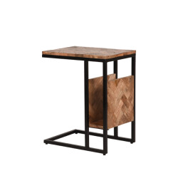 Label51 Bijzettafel shift rough mangohout