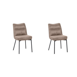 Label51 Eetkamerstoel lennon - micro suede set van 2