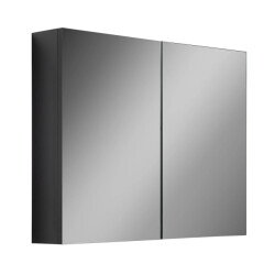 Badplaats Badkamerkast cuba 90 x 16 x 70 cm zwart spiegelkast badkamer