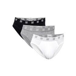CR7 Heren slip 3-pack effen zwart/wit/grijs