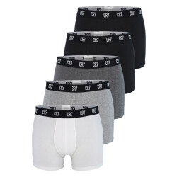 CR7 Heren boxershorts korte pijp multipack katoen 5-pack wit/grijs/zwart