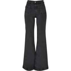 Urban Classics Dames denim vintage flared jeans