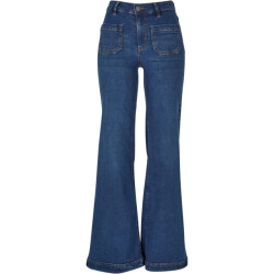 Urban Classics Dames denim vintage flared jeans