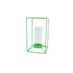 House Vitamin Lantern metal/glass neon green 14,5x14,5x25cm