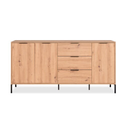 CaliCosy Buffet 3 deuren 3 laden eiken decor l180 x h88 cm