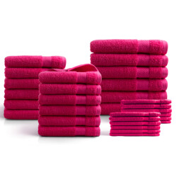 DoubleDry Hotel handdoeken 30-delig set 100% katoen 500 g/m2 zacht &