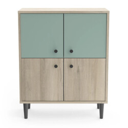 CaliCosy Klein 4-deurs hout buffet l61cm arty