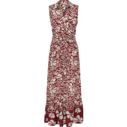Only Onlvibe life s/l shirt long dress wvn merlot/cd na