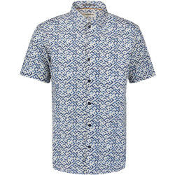 No Excess Shirt short sleeve slub allover pri indigo blue